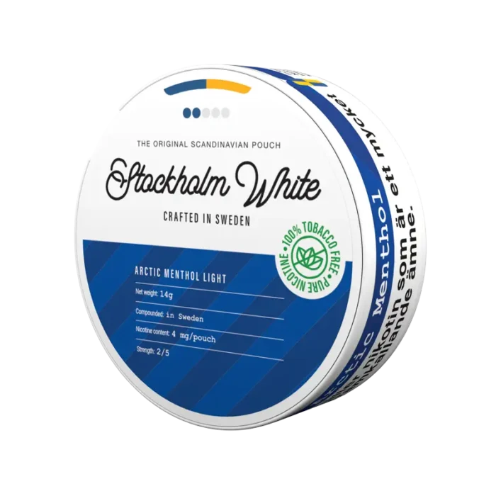 STOCKHOLM WHITE ARCTIC MENTHOL SLIM LIGHT 4 MG/G