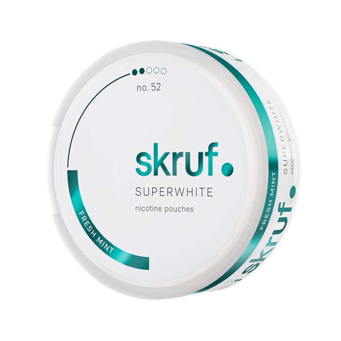 SKRUF SUPER WHITE NO. 52 FRESH MINT SLIM 8MG/G