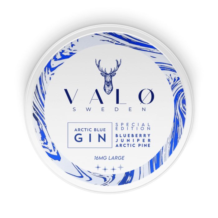 VALØ ARCTIC BLUE GIN STRONG NORMAL 16MG/G